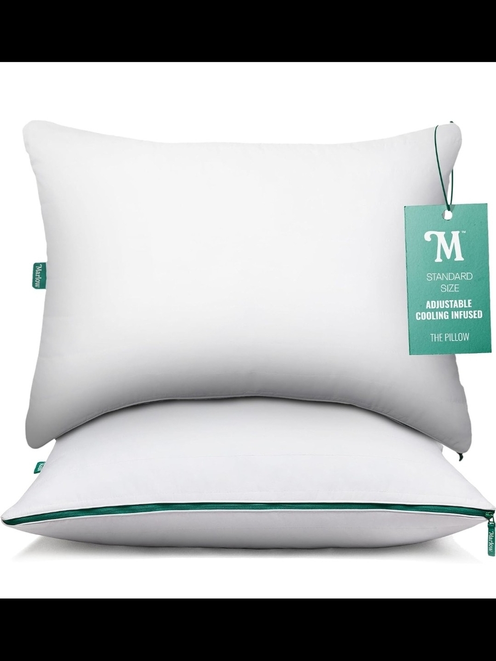Marlow Standard Size Cooling-Infused White Pillow Qty ONE